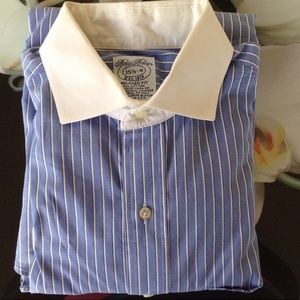 Button Down Brooks Brother Blue and White Shirt